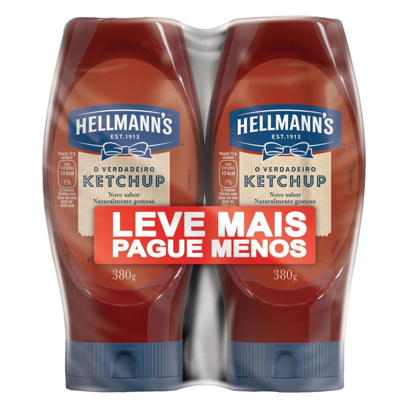 Ketchup Hellmann's 380g Com 2 Unidades Leve Mais Pague Menos (7891150077775)