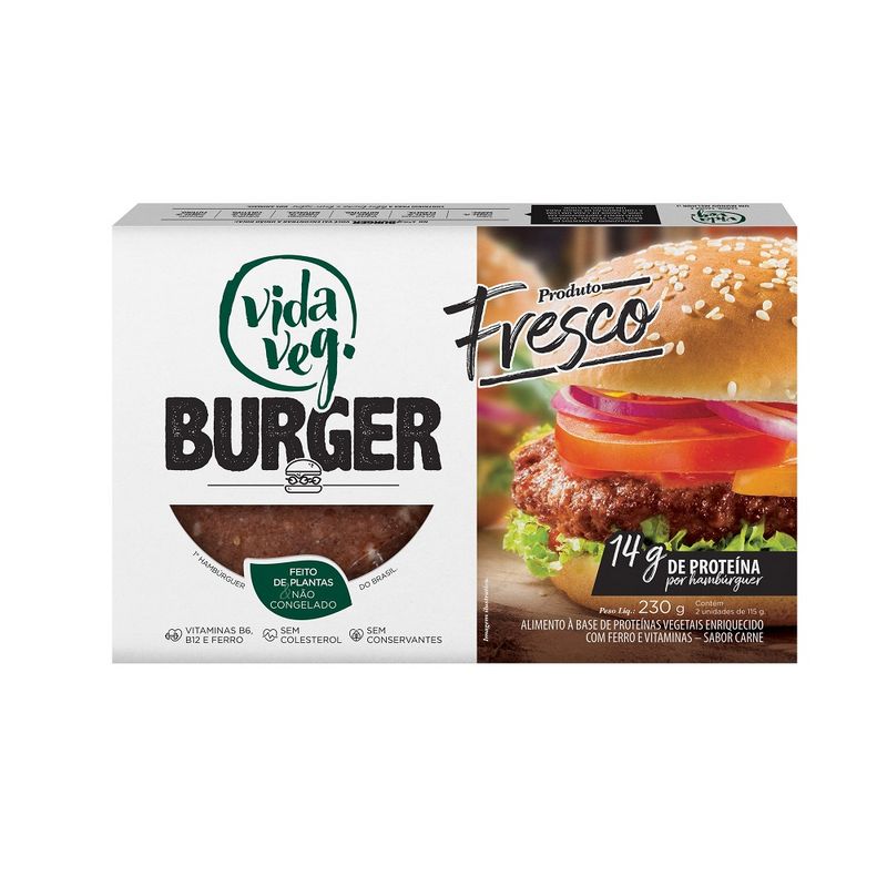 Hamburguer Vegetal Vida Veg Sabor Carne 230g (7898958161552)