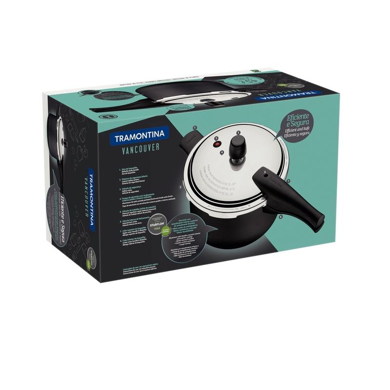Panela Pressão Tramontina Vancouver Preta (7891112190634)