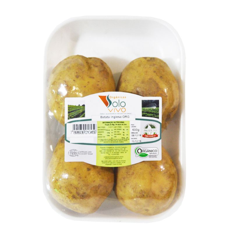 Batata Inglesa Organica Solo Vivo 600g Bdj (7898939010459)
