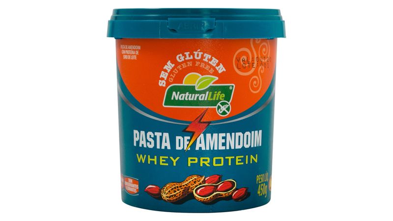 Pasta de Amendoim Natural Life 450G Whey Protein Sem Glúten - Supermercado  Savegnago