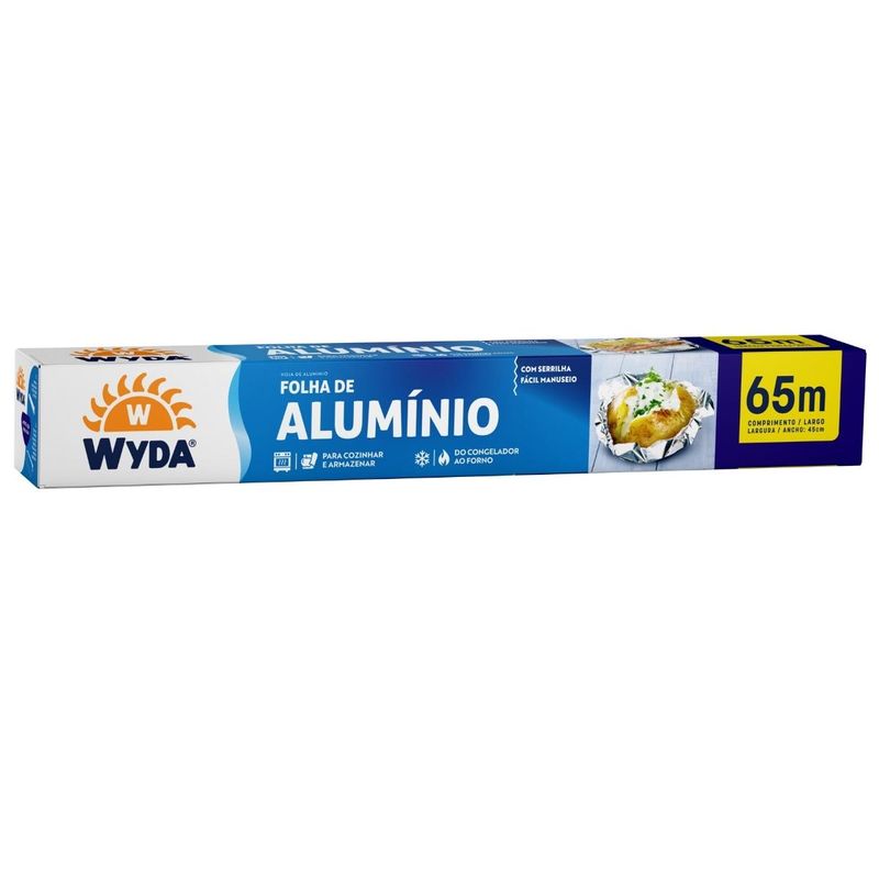 Papel Alumínio Wyda 65m (7898930672489)
