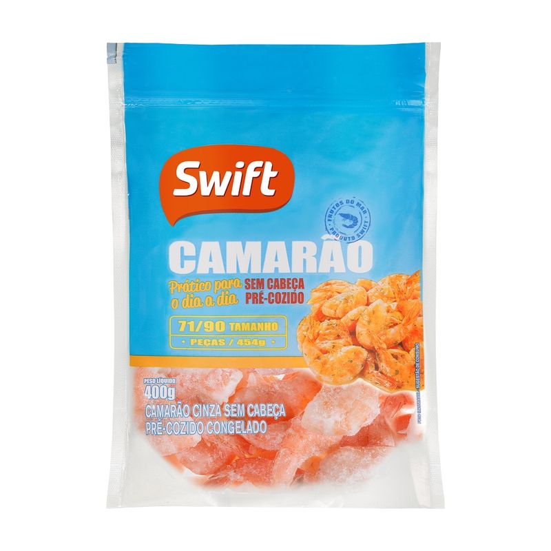 Camarão 71/90 Cozido Swift 400g Sem Cabeça (7899567205385)
