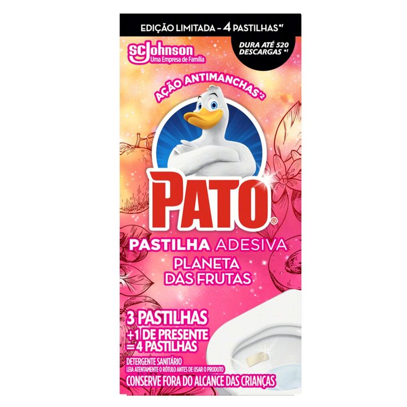 Pastilha Adesiva Sanitária Pato Planeta Frutas (7894650006504)