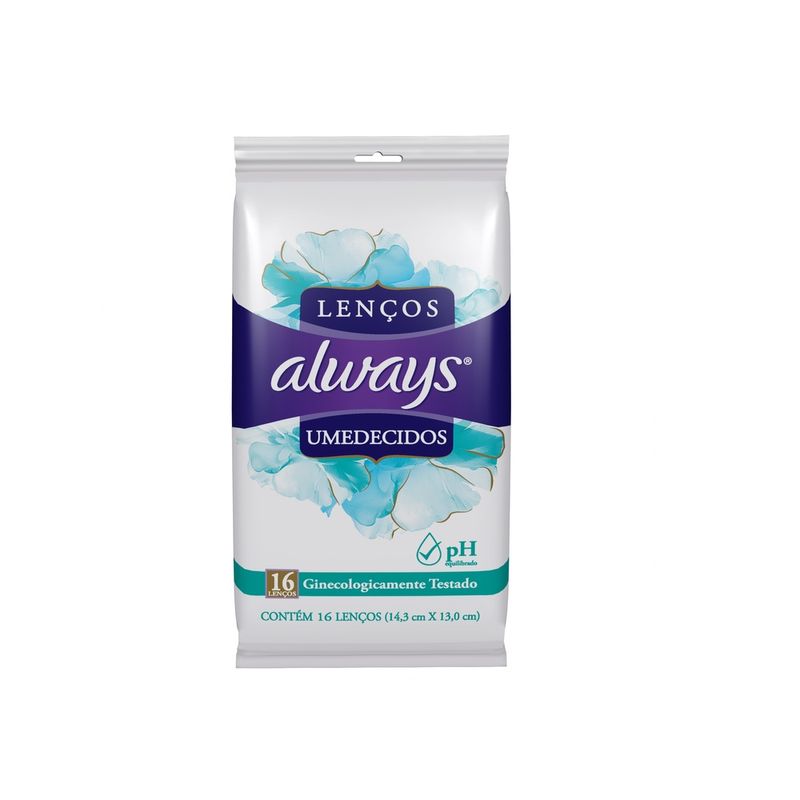 Lenço Umedecido Íntimo Always 16 Unidades (7500435158299)