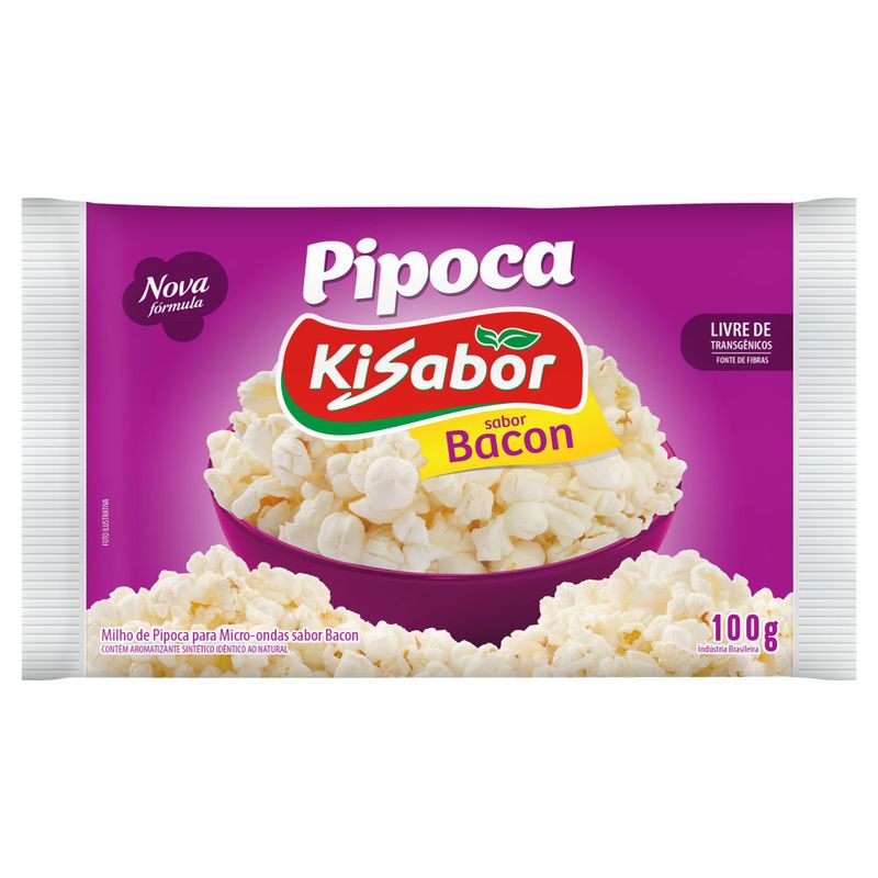 Pipoca Micro-ondas Kisabor Bacon 100g (7898416527074)