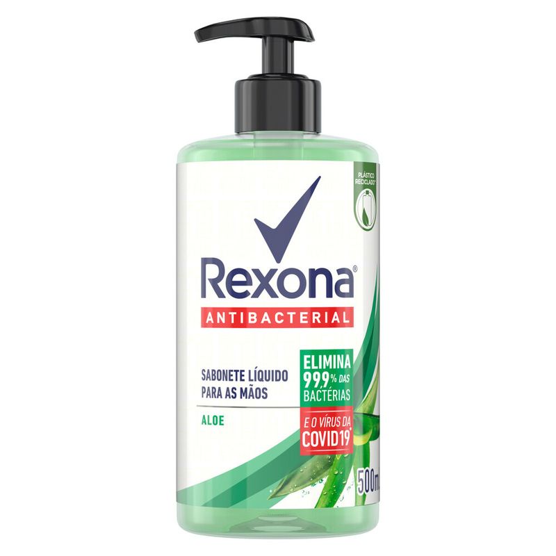 Sabonete Líquido Antibacterial Mãos Rexona Aloe 500ml (7891150084179)