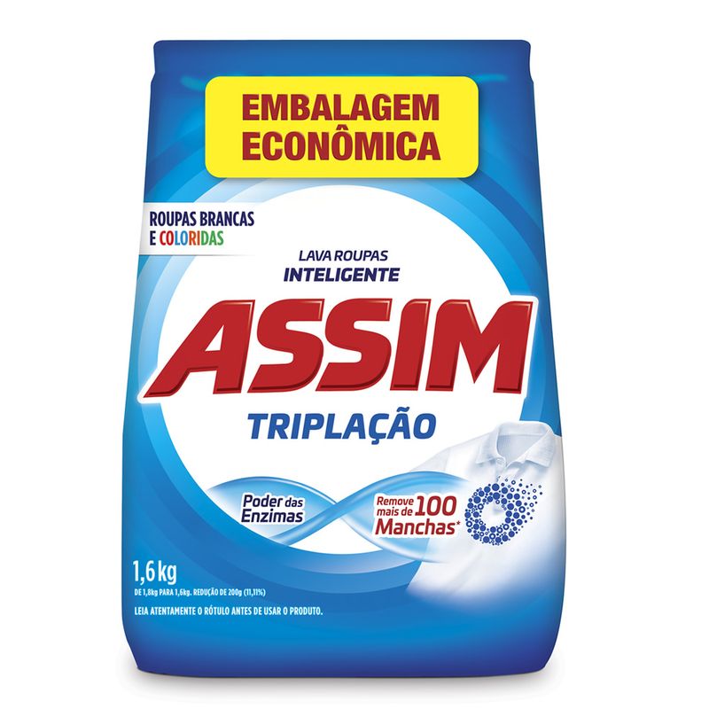Lava Roupa Pó Assim Triplação 1,6Kg (7908324402728)