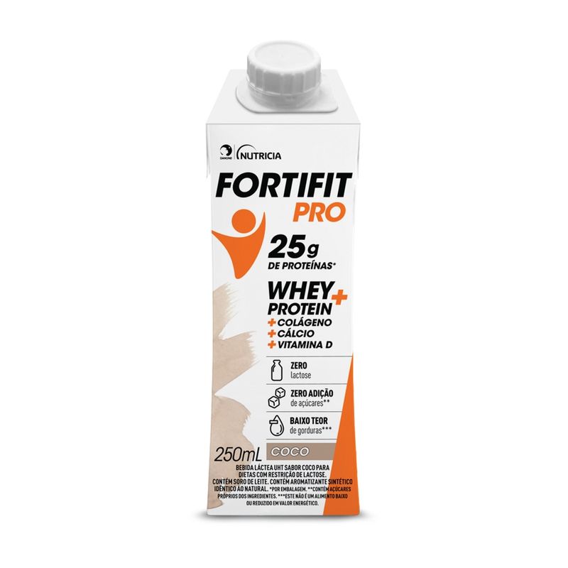 Bebida Láctea Whey Protein Fortifit Pro 250ml Coco (7891025118527)