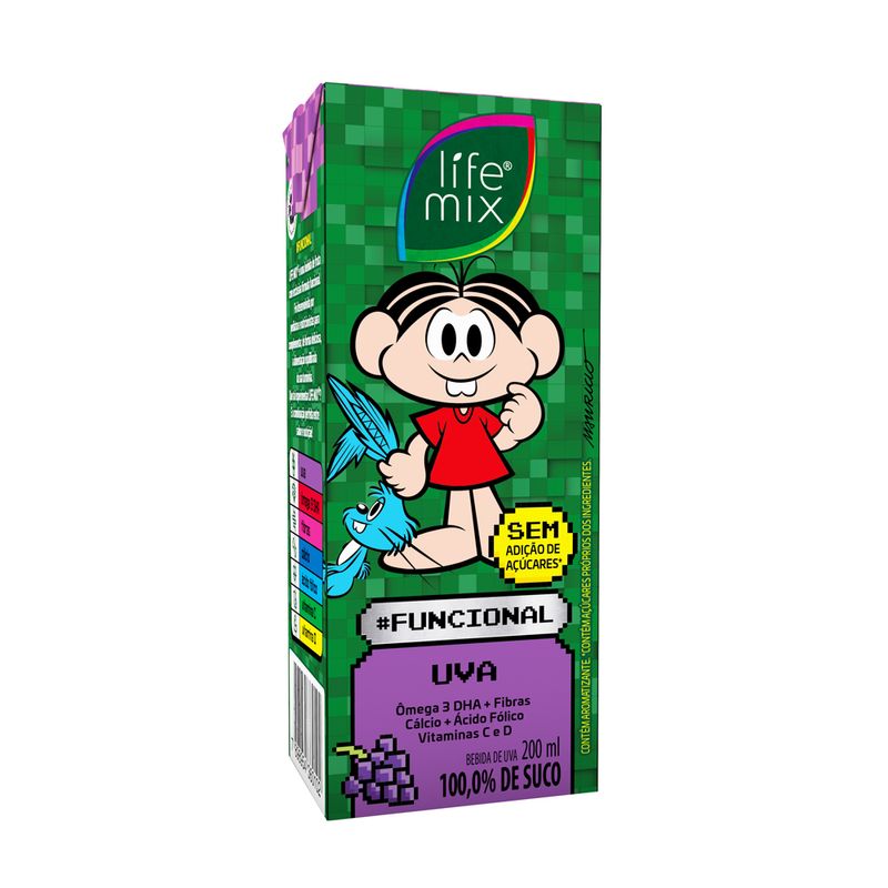 Bebida Com Suco Life Mix Kids Uva 200ml (7898954360102)