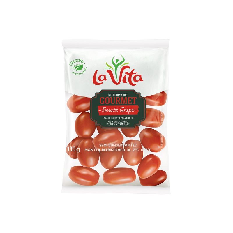 TOMATE GRAPE HIGIENIZADO 130G BDJ LA VITA (7898904845833)