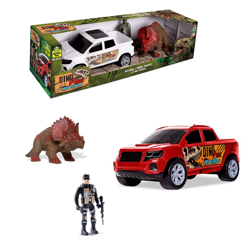 Brinquedo Dino Park Adventure Samba Toys Carro Soldado Dino (7898631556019)