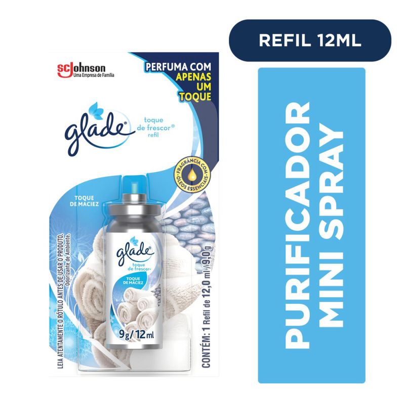 Desodorizador Glade Toque de Frescor Refil Toque de Maciez 12ml (7894650939055)