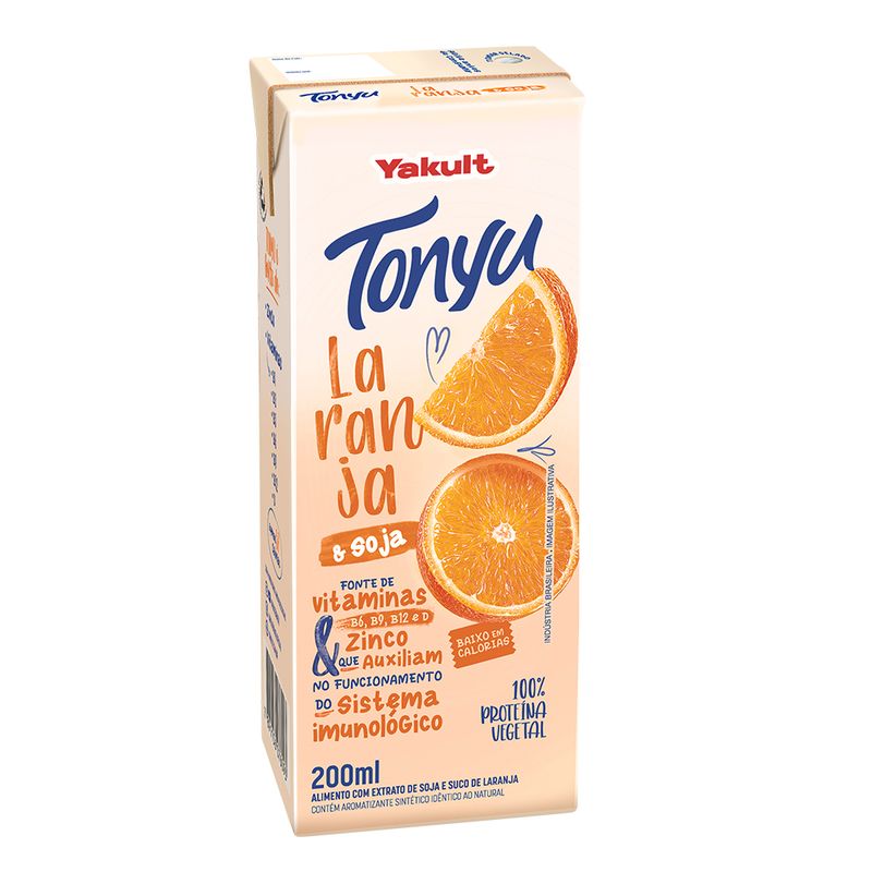 Bebida Soja Tonyu Laranja 200ml (7891156076109)