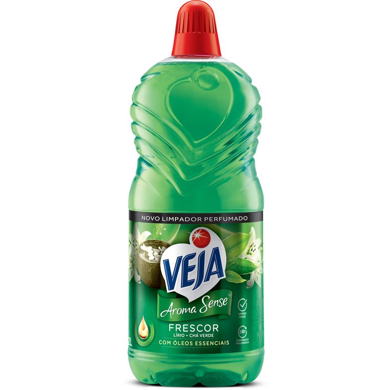 Limpador Perfumado Veja Aroma Sense Frescor 2L com óleos essenciais (7891035990601)
