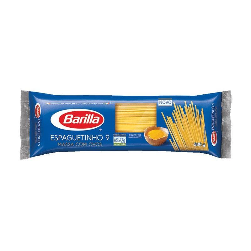 Macarrão Espaguetinho n9 com Ovos Barilla 500g (7898951850071)