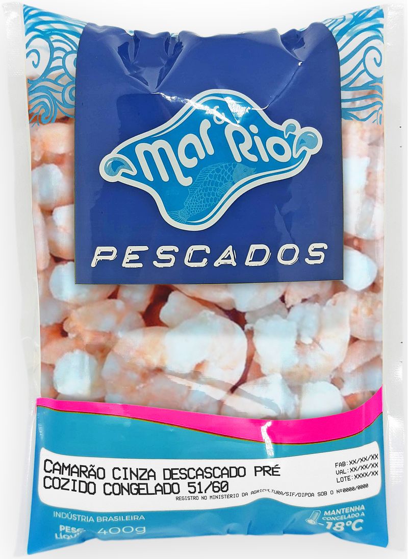 Camarão cinza descascado Mar Rio 400g (7908090301652)