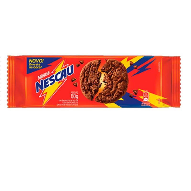 Biscoito Cookie Nestle Nescau Gotas Chocolate 60g (7891000339190)