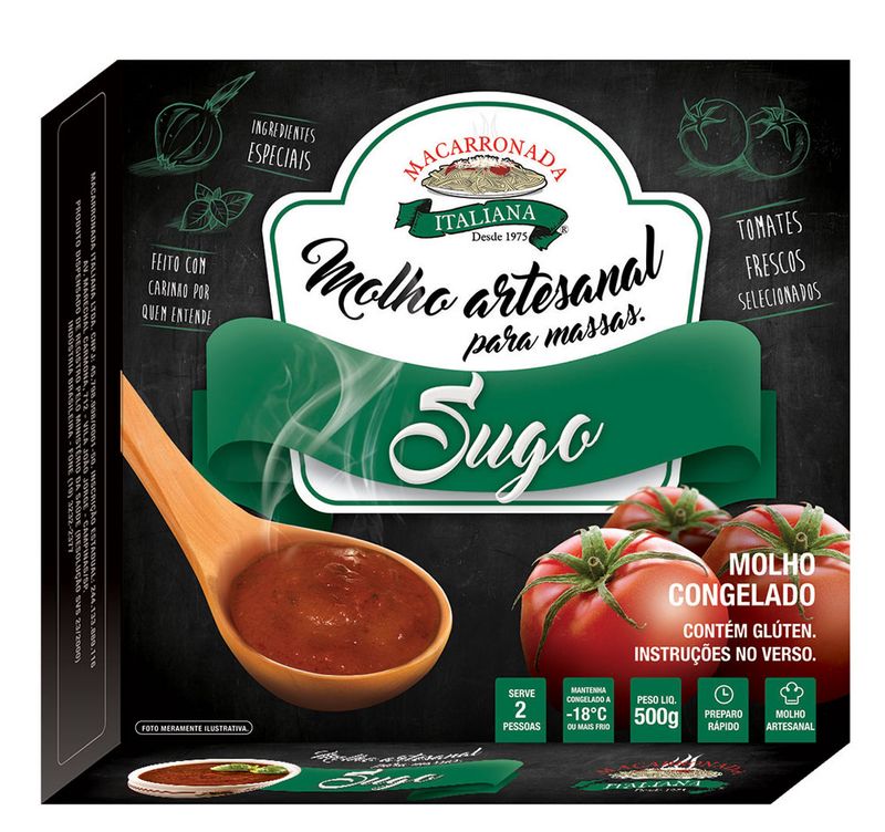 Molho Artesanal Macarronada Italiana 500g Ao Sugo (7898270430237)