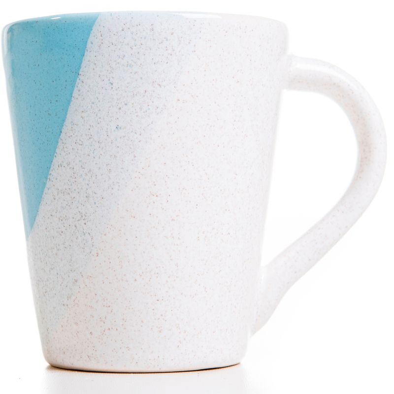 Caneca Tulipa Cerâmica Beatriz Celeste Branco (7898695307237)