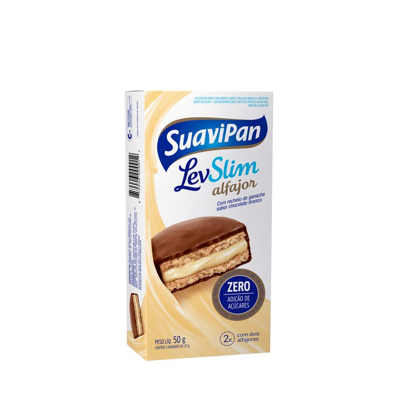Alfajor Suavipan Levslim Chocolate Branco 50g (7898115900826)