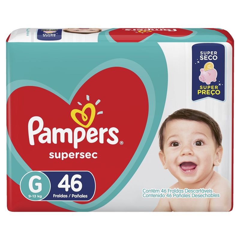 Fraldas Pampers Supersec G 46 Unidades (7500435132800)