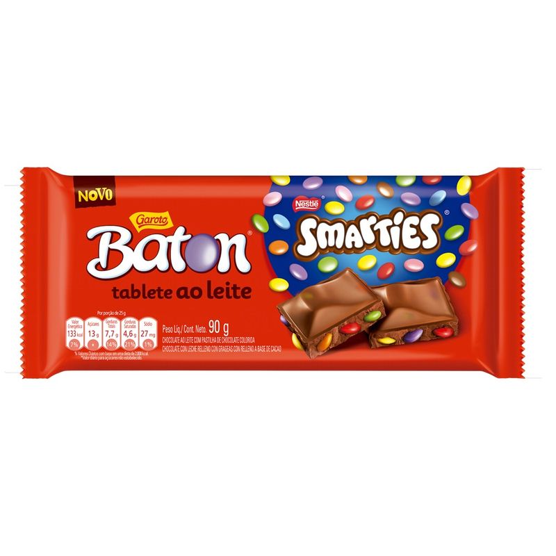 Chocolate Garoto Baton Smarties 90g (7891008117288)