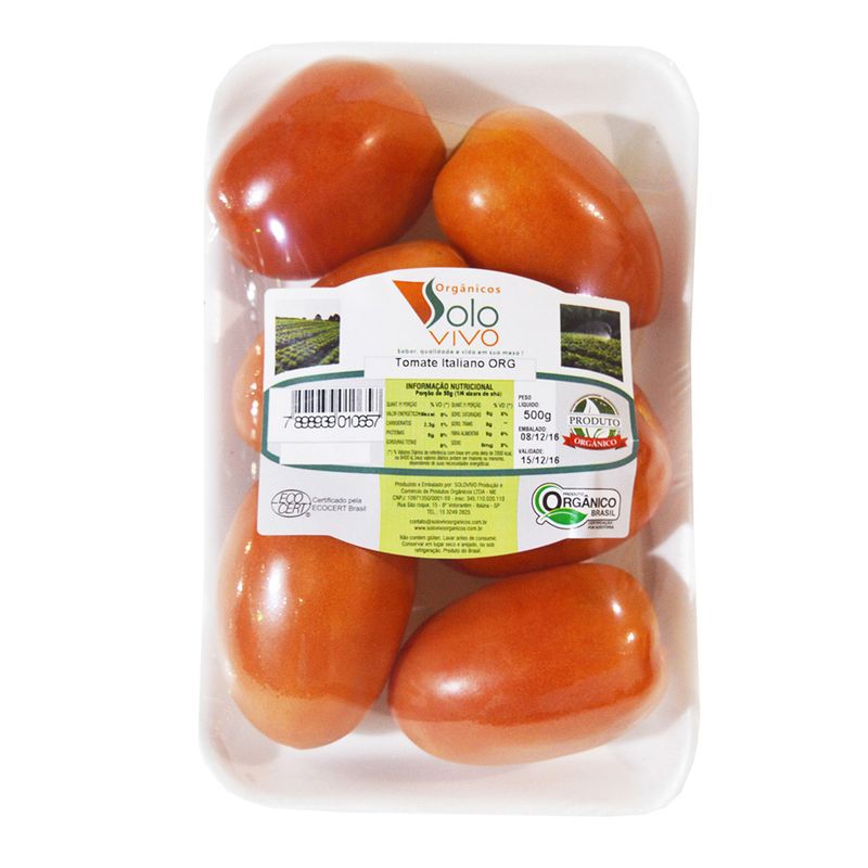 Tomate Italiano Organico Solo Vivo 500g (7898939010657)