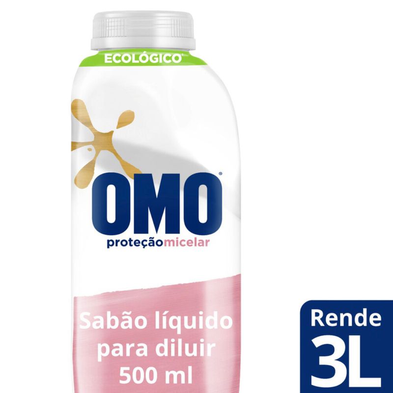 Lava roupa Omo líquido proteção micelar 500ml (7891150077300)