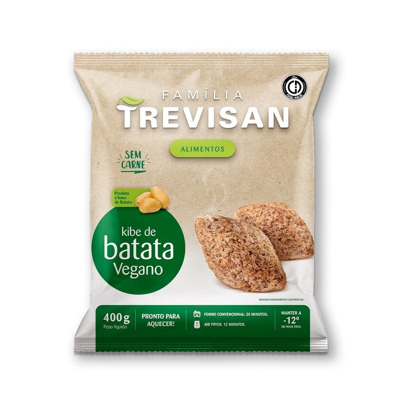 Kibe Batata Vegano Trevisan Congelado 400g (7898961303369)