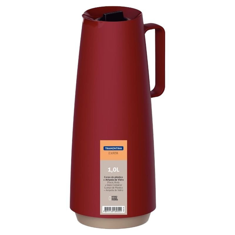 Bule Térmico Tramontina Exata Vermelho 1L (7891116169551)