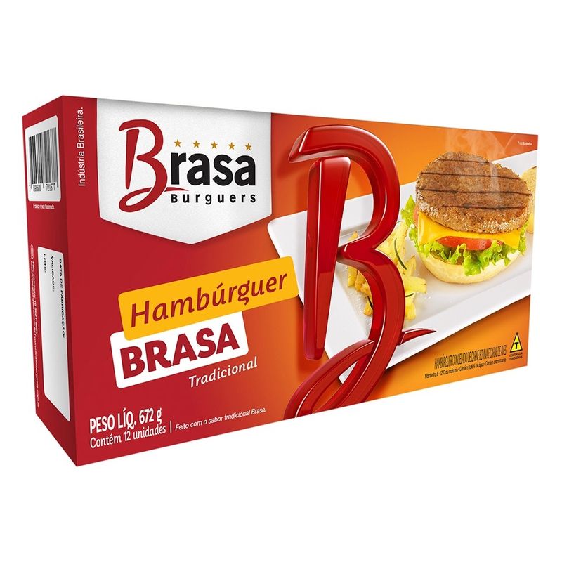 Hamburguer Brasa Burguers 672g Tradicional (7898600721677)