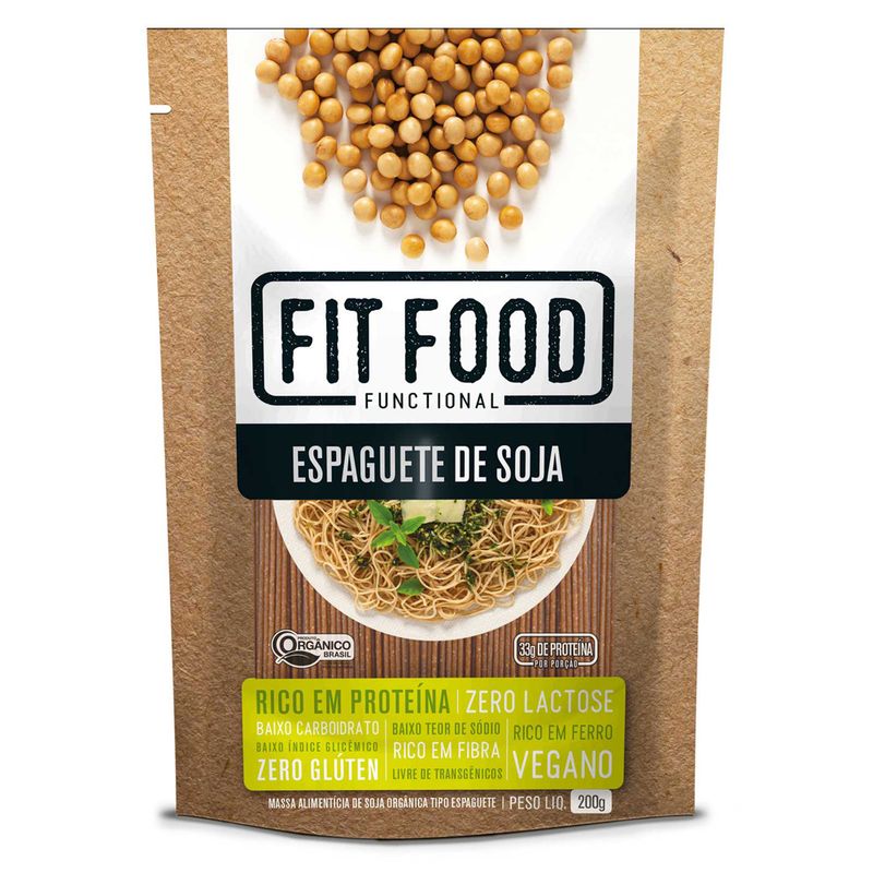 Macarrão Espaguete De Soja 200g Fit Food Orgânico (7898957617142)