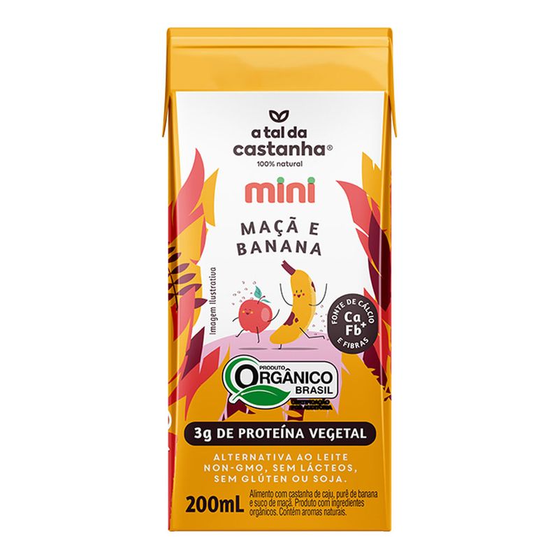 Bebida A Tal Da Castanha Orgânica Maçã E Banana (7898692300002)