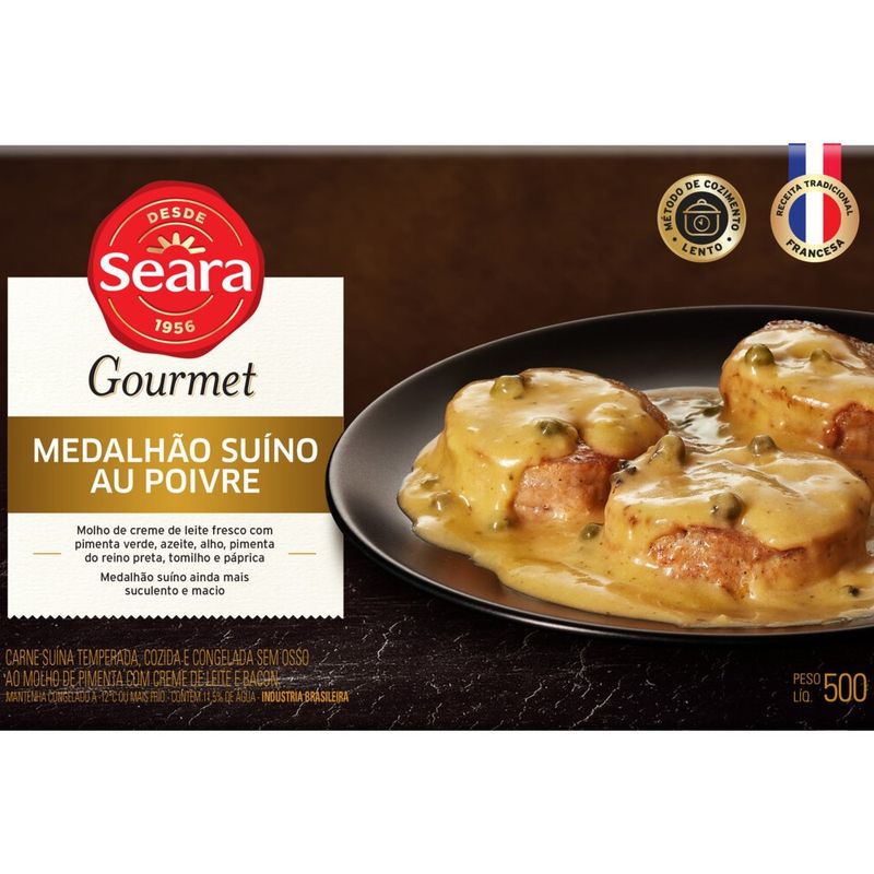 Medalhão suíno au poivre Seara Gourmet 500g (7894904269617)