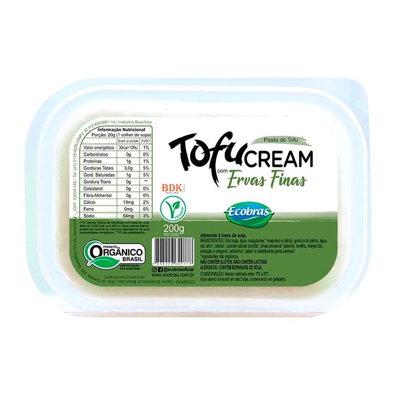 Creme Tofu Ecobras 200g Orgânico Ervas Finas (7898209649778)