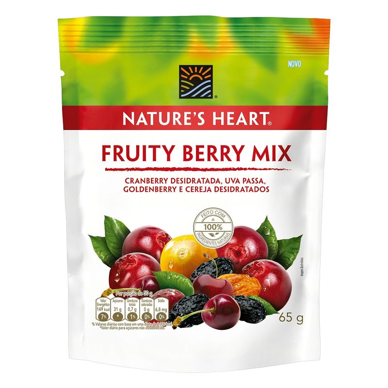 Mix Fruity Natures Heart 65g Berry (7891008120219)