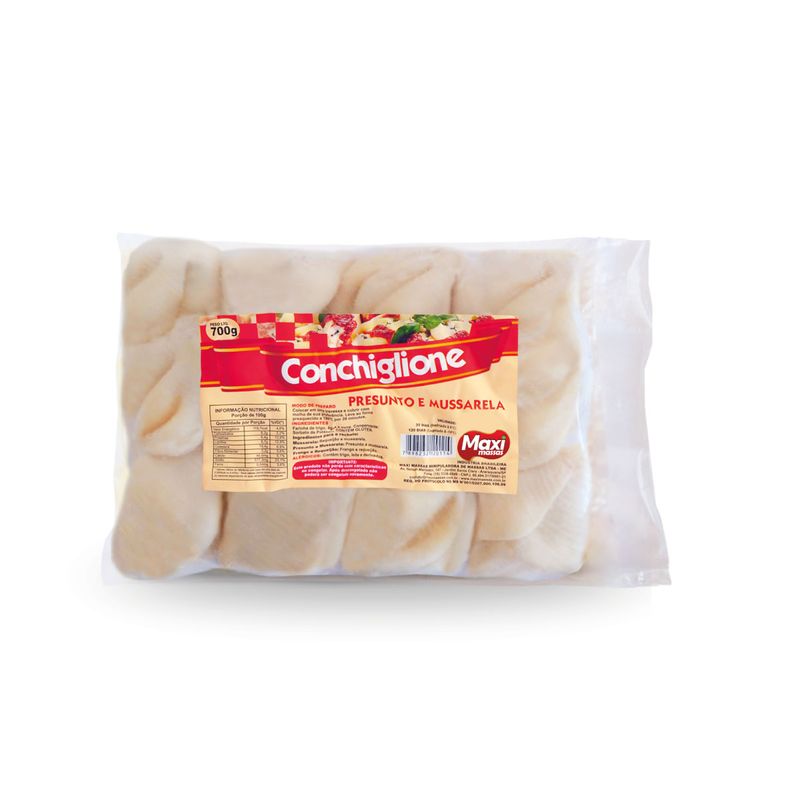 Massa Conchiglione Maxi Massas Presunto-Muçarela 700g (7898232120114)