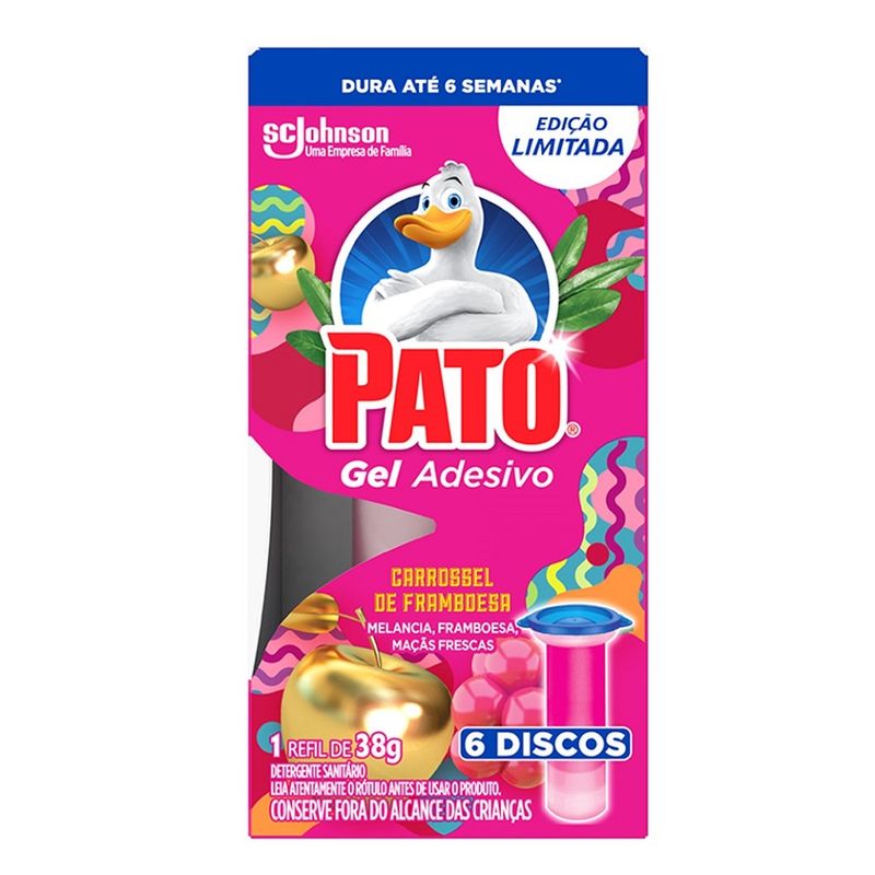 Gel Adesivo Sanitário Pato Com 6 Discos Ref Ed Lim Carrossel (7894650939130)