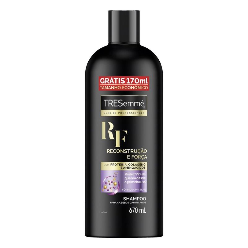 Shampoo Tresemmé Grátis Reconstrução Força 670ml (7891150077911)