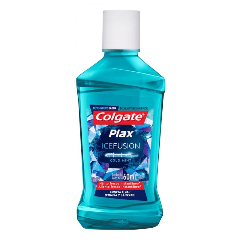 Enxaguante Bucal Colgate Plax Ice Fusion Cold Mint 60 ml (7891024040591)