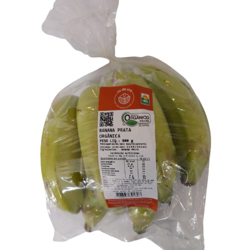 Banana Prata Orgânica Rdu 800g (7898537391707)