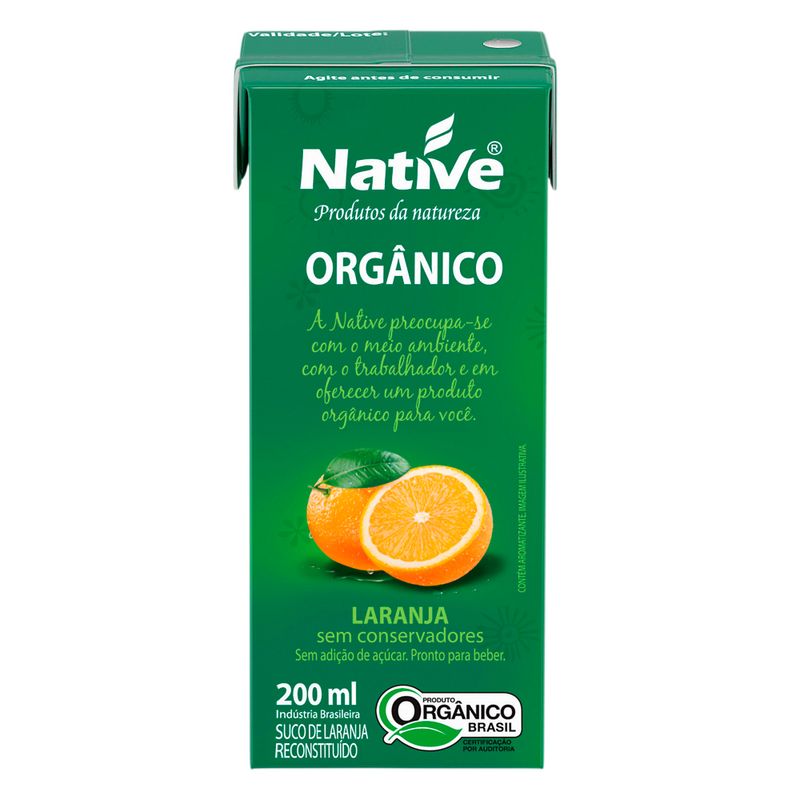 Suco Pronto Native 200ml Organico Laranja (7898206500386)