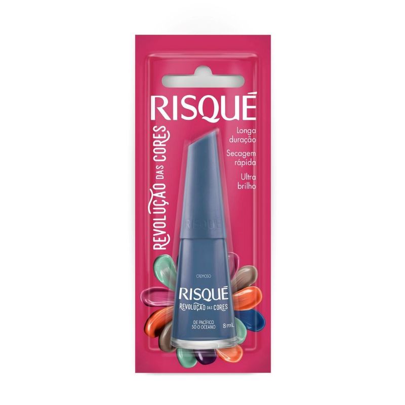 Esmalte Risqué Cremo 8ml Revolução Cores Pacífico Só Oceano (7891350037784)