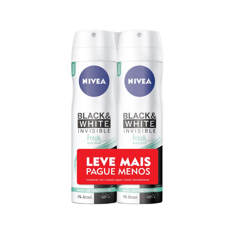 Desodorante Aeros Nivea 150ml Fem L Maisp Men Black White Fr (4005900662088)