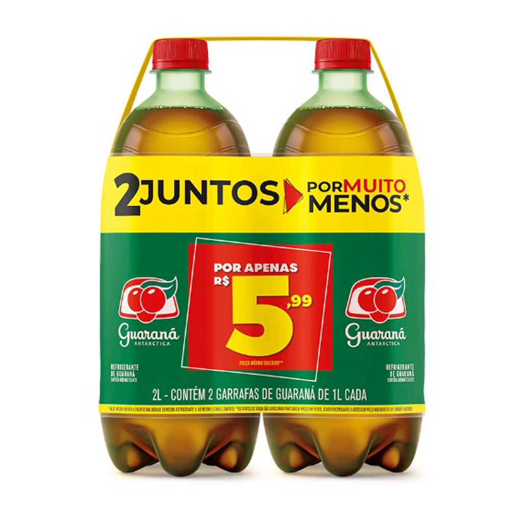GUARANA ANTARCTICA PET 1 LITRO - Supermercado Ditão - Supermercado Online  em São João Del Rei