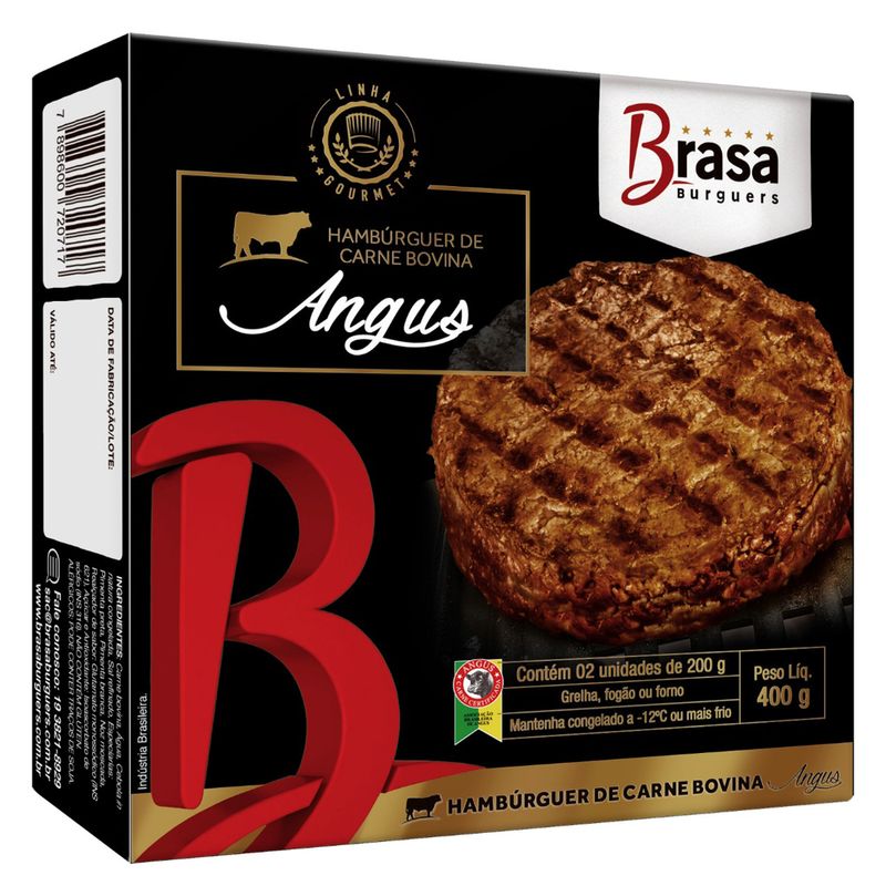 Hamburguer Brasa Burguers 400g Angus Bovino (7898600720717)