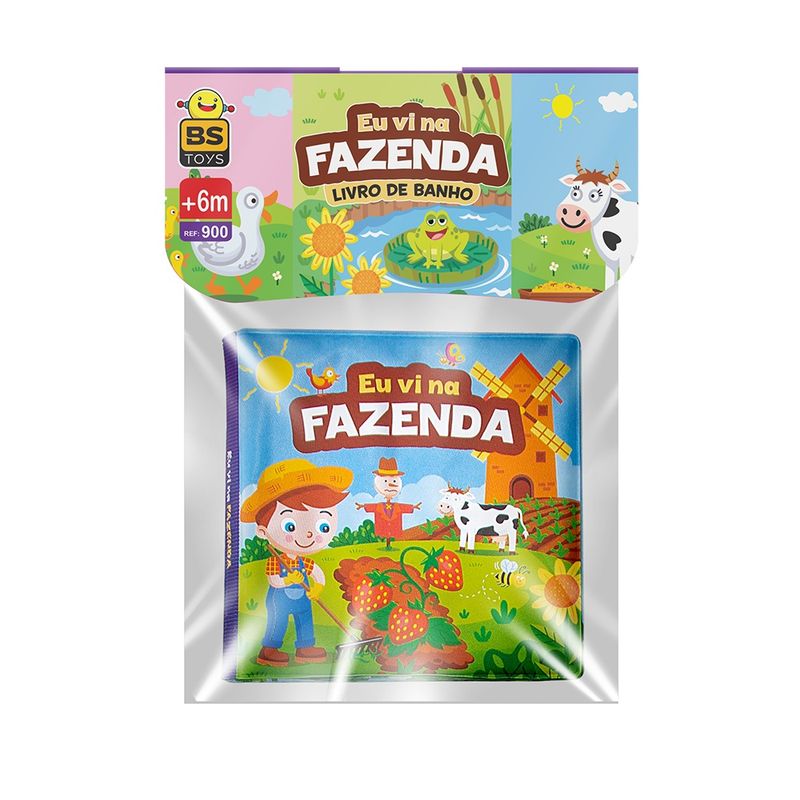 Brinquedo Livro De Banho Eu Vi Na Fazenda BS Toys (7898002439002)