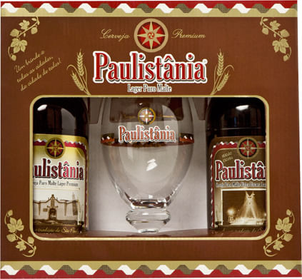 Kit 2 Cervejas Paulistânia Mais 1 Taça 600ml (7898933034116)