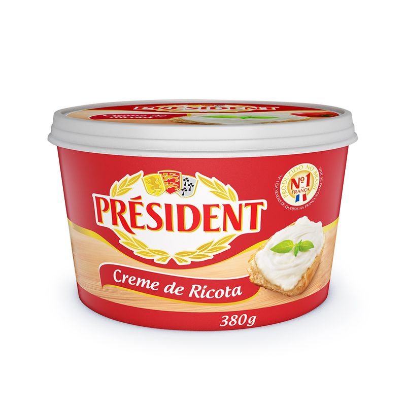 Creme Queijo Ricota Président 380g Tradicional (7891097104350)